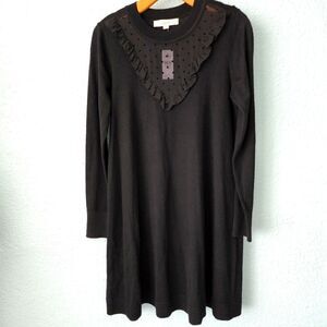 Loft  Dress long sleeve sweater midi modern lagenlook dress